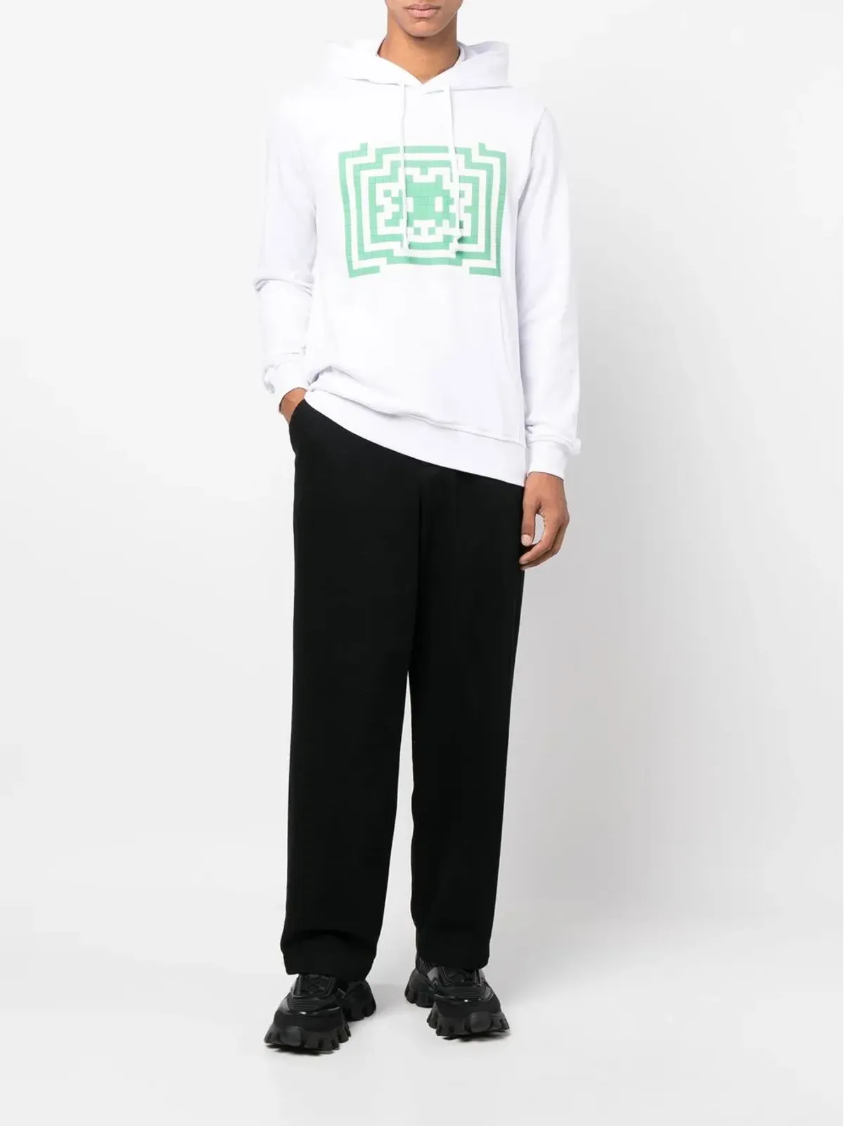 Comme Des Garçons Shirt グラフィックプリント長袖フーディー - 画像2