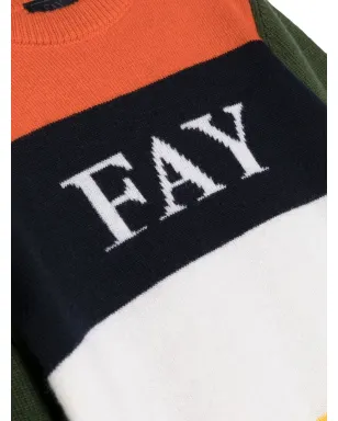 Fay Kids 刺繍ロゴ カラーブロック ジャンパー - サムネイル3