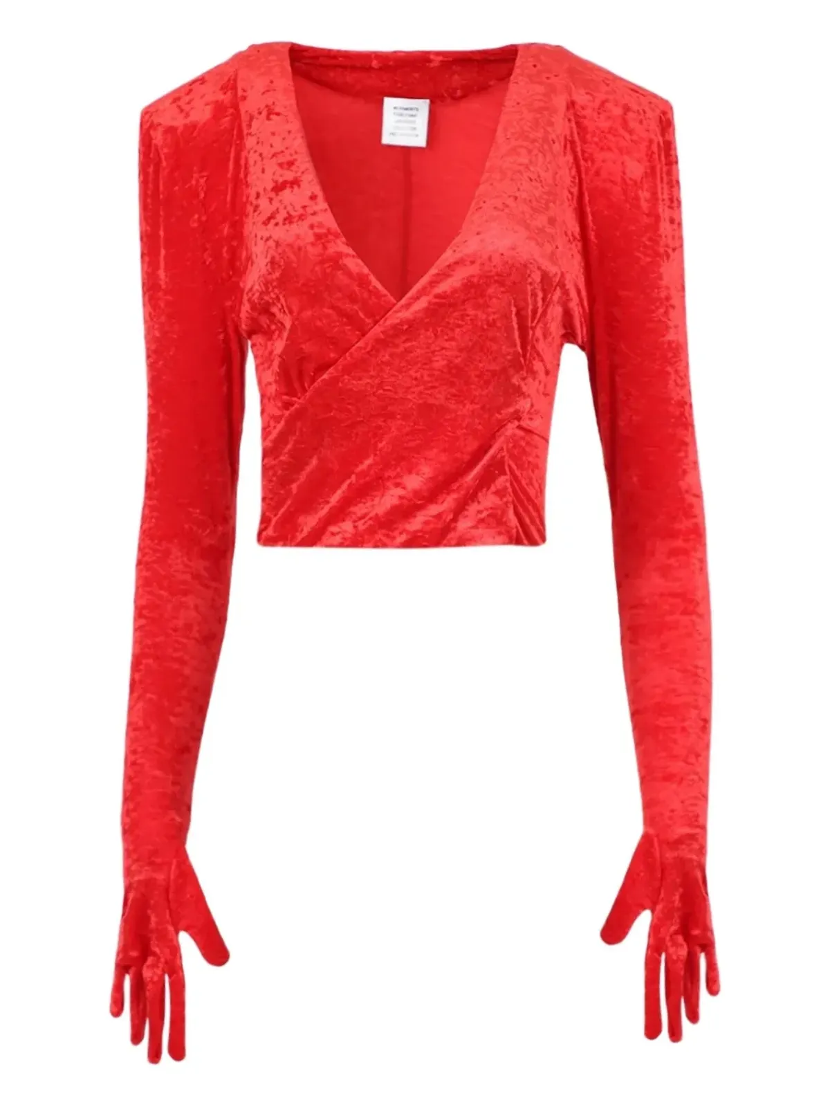 VETEMENTS velvet Dynasty top - Red - 画像1
