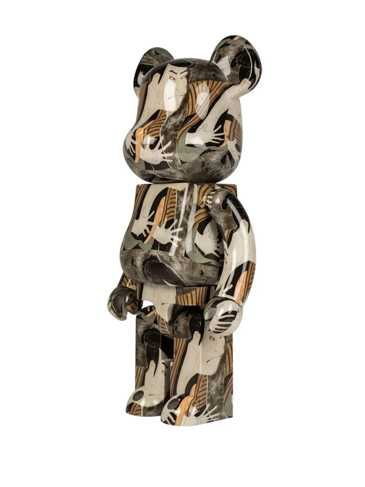MEDICOM TOY BE@RBRICK 400% フィギュア × Toshusai Sharaku Sansei Otanioniji no Ya ブラック - 画像3