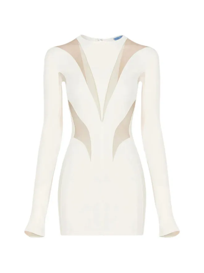 Mugler Mugler ロングスリーブ パネルド ミニドレスの商品画像