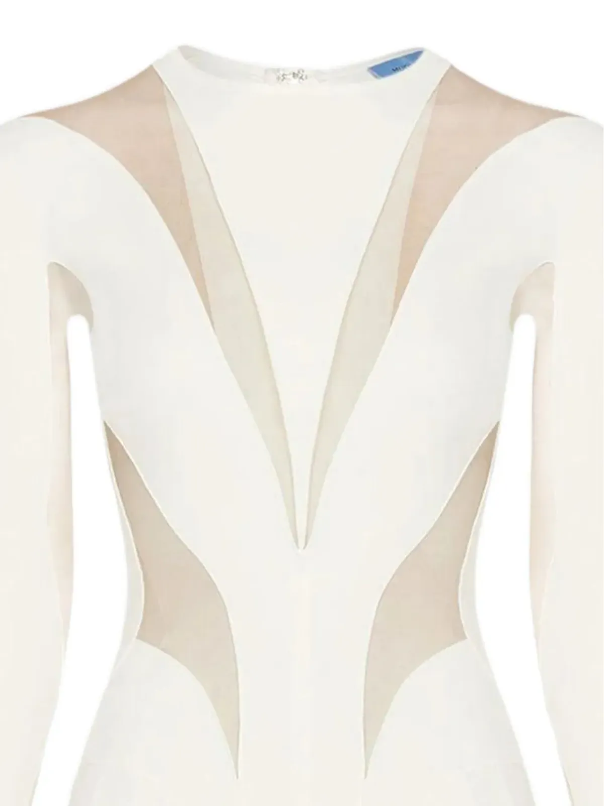 Mugler ロングスリーブ パネルド ミニドレス - 画像2