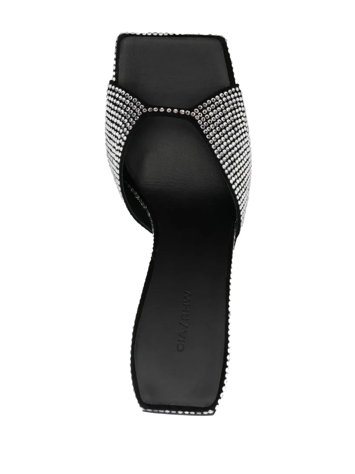 GIABORGHINI クリスタル付きブロックヒールサンダル - 画像4