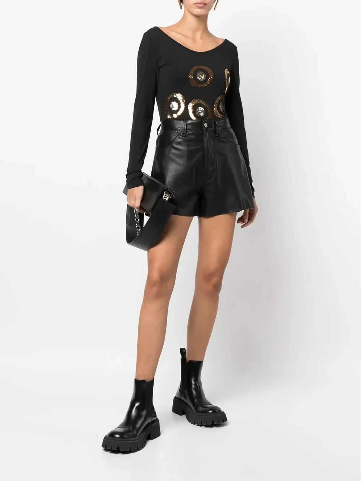Versace Pre-Owned スパンコール付き長袖トップス - ブラック - 画像2