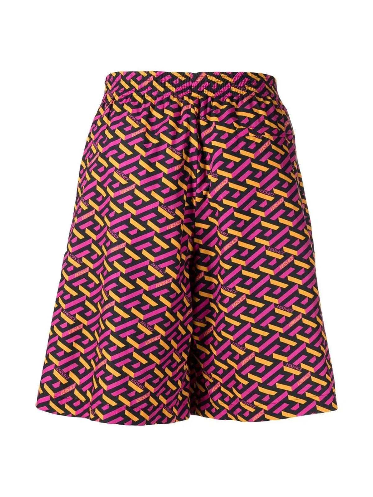 Versace Le Grecaプリント エラスティックウェスト ショーツ ピンク - 画像2
