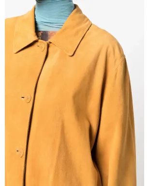Burberry Pre-Owned 1990年代 レザーコート（オレンジ） - サムネイル5