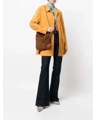 Burberry Pre-Owned 1990年代 レザーコート（オレンジ） - サムネイル2