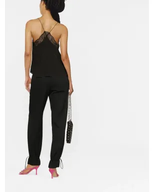 Zadig&Voltaire Christy レーストリム シルクキャミソール - ブラック - サムネイル4