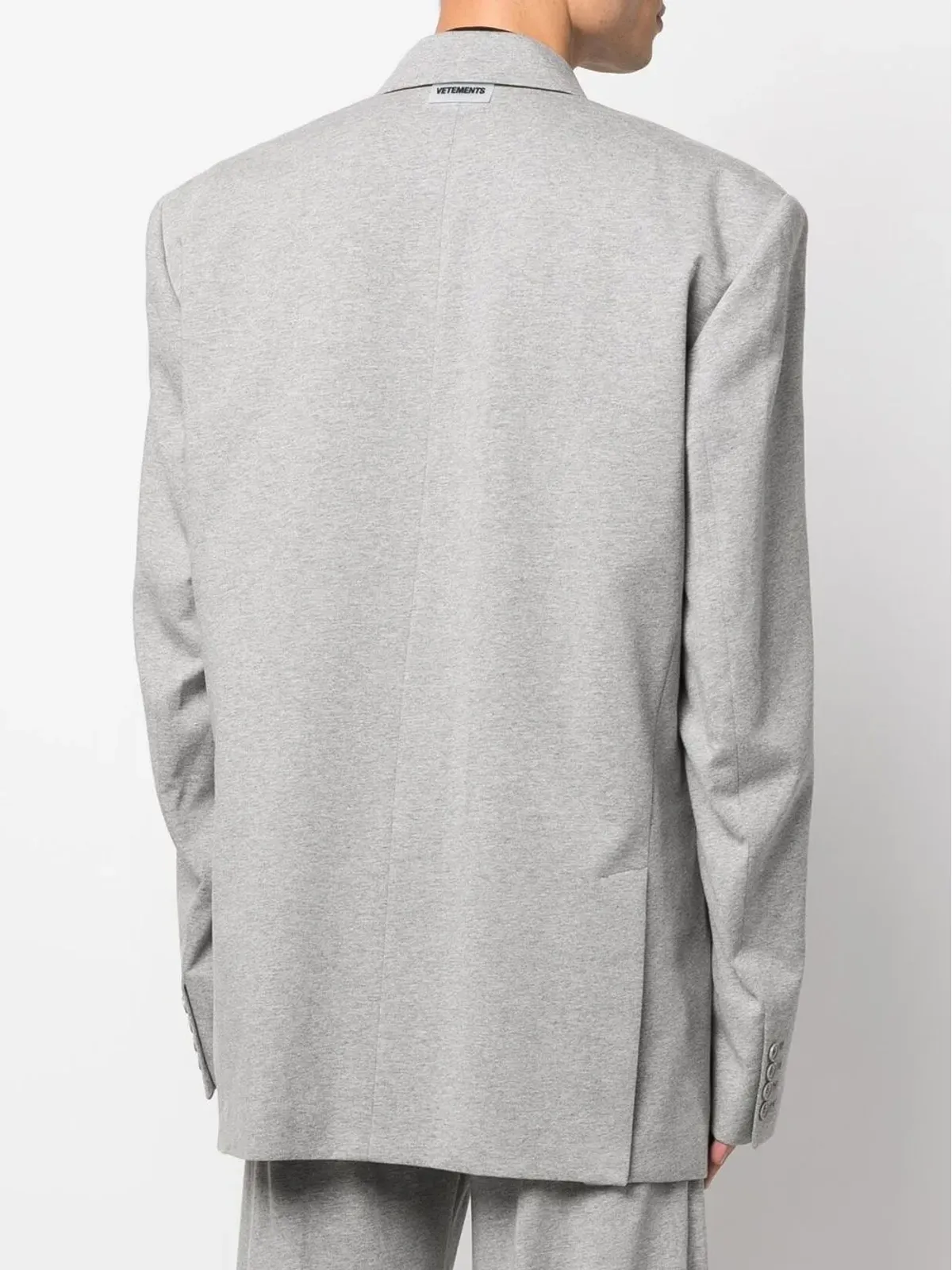 VETEMENTS ショルダーパッド付き シングルブレスト ブレザー - 画像4