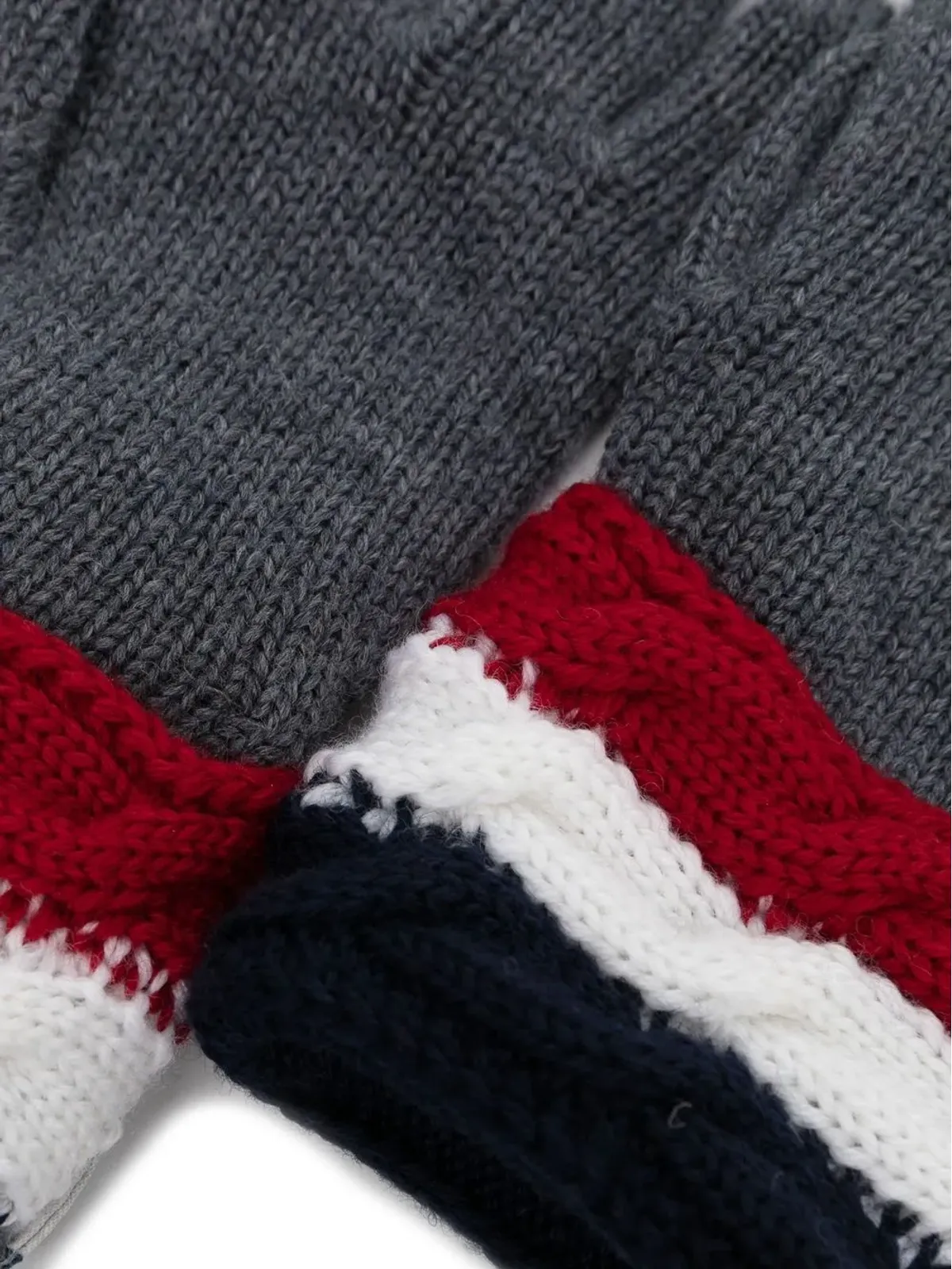 Moncler Enfant シグネチャーストライプ トリム グローブ - 画像2
