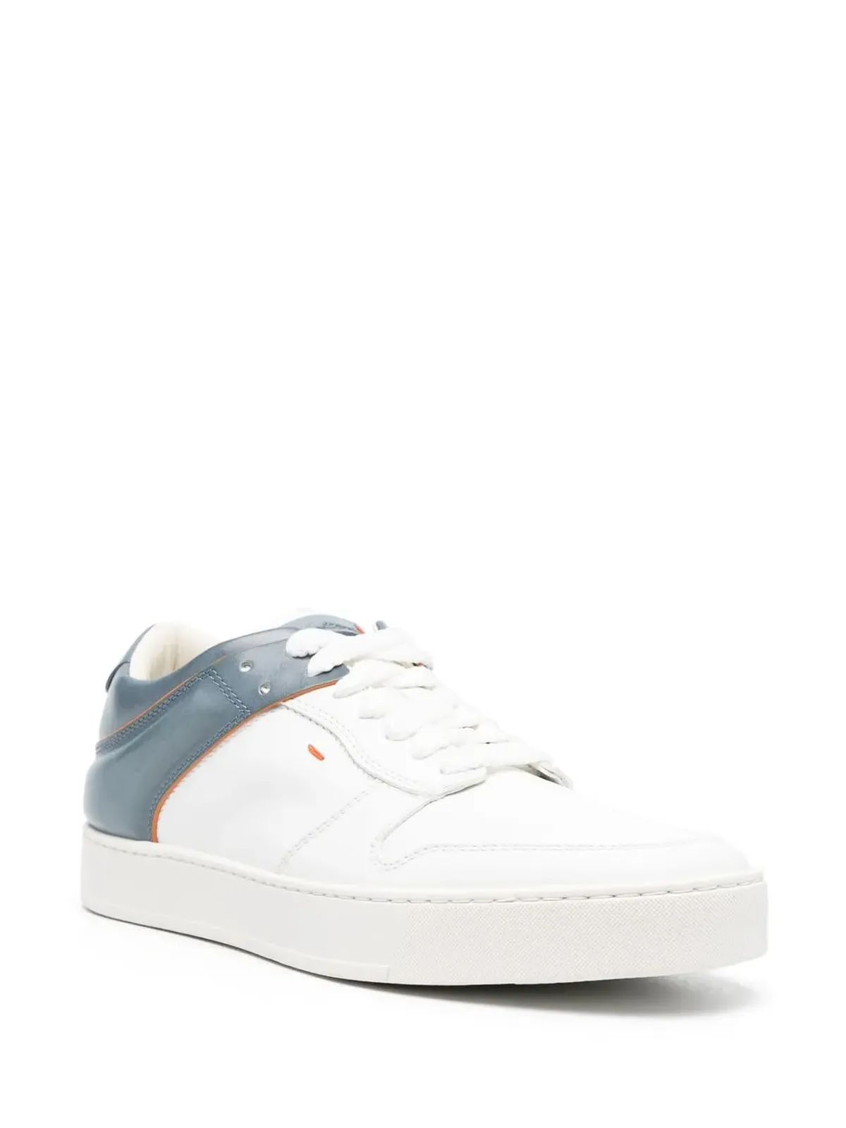 Santoni カラーブロック ローカットスニーカー（ホワイト） - 画像2