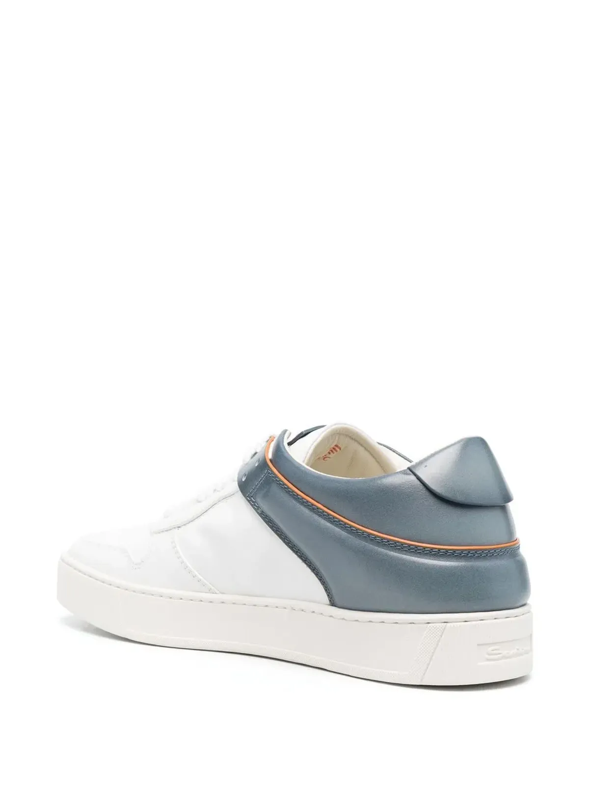 Santoni カラーブロック ローカットスニーカー（ホワイト） - 画像3