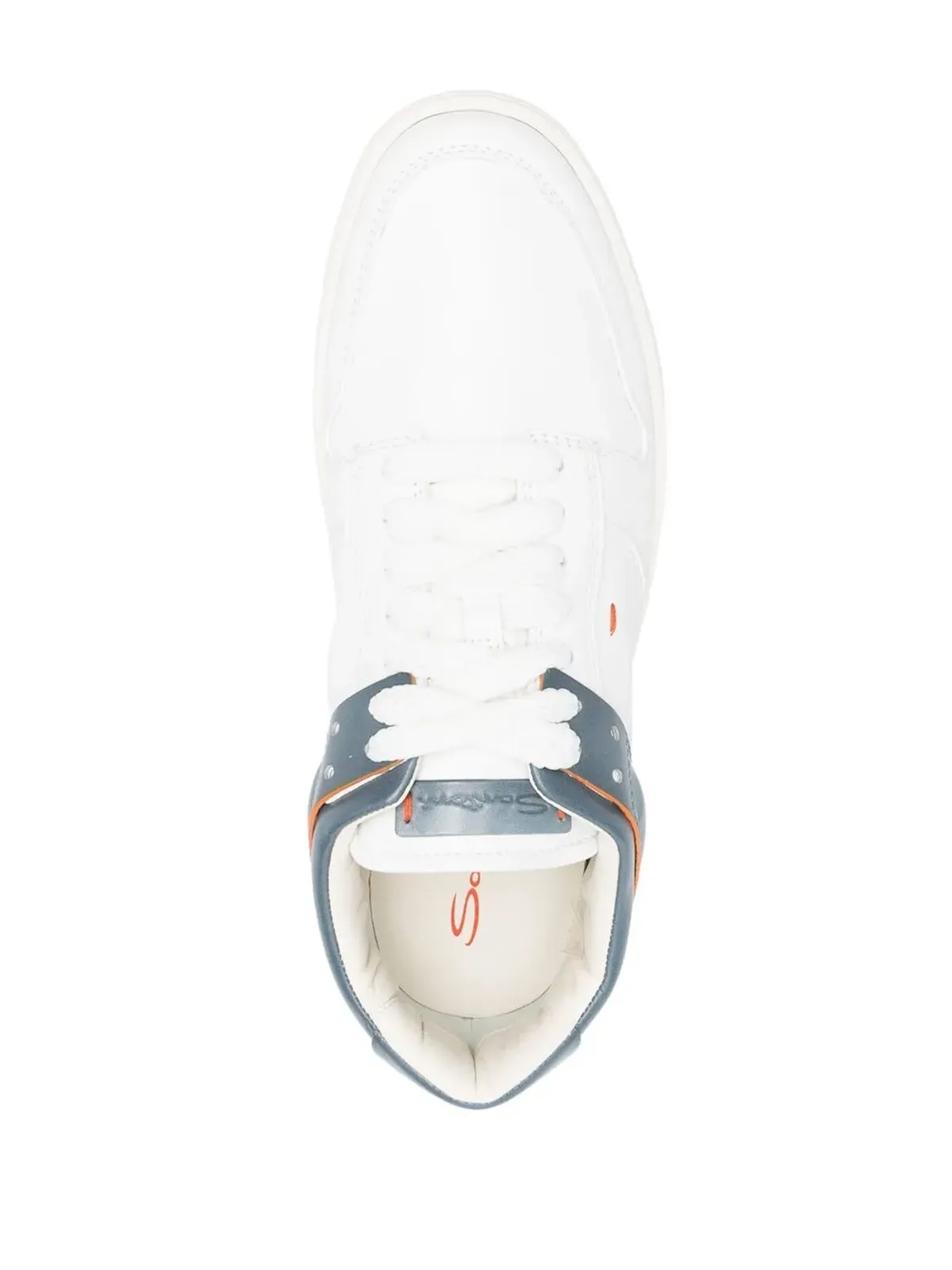 Santoni カラーブロック ローカットスニーカー（ホワイト） - 画像4