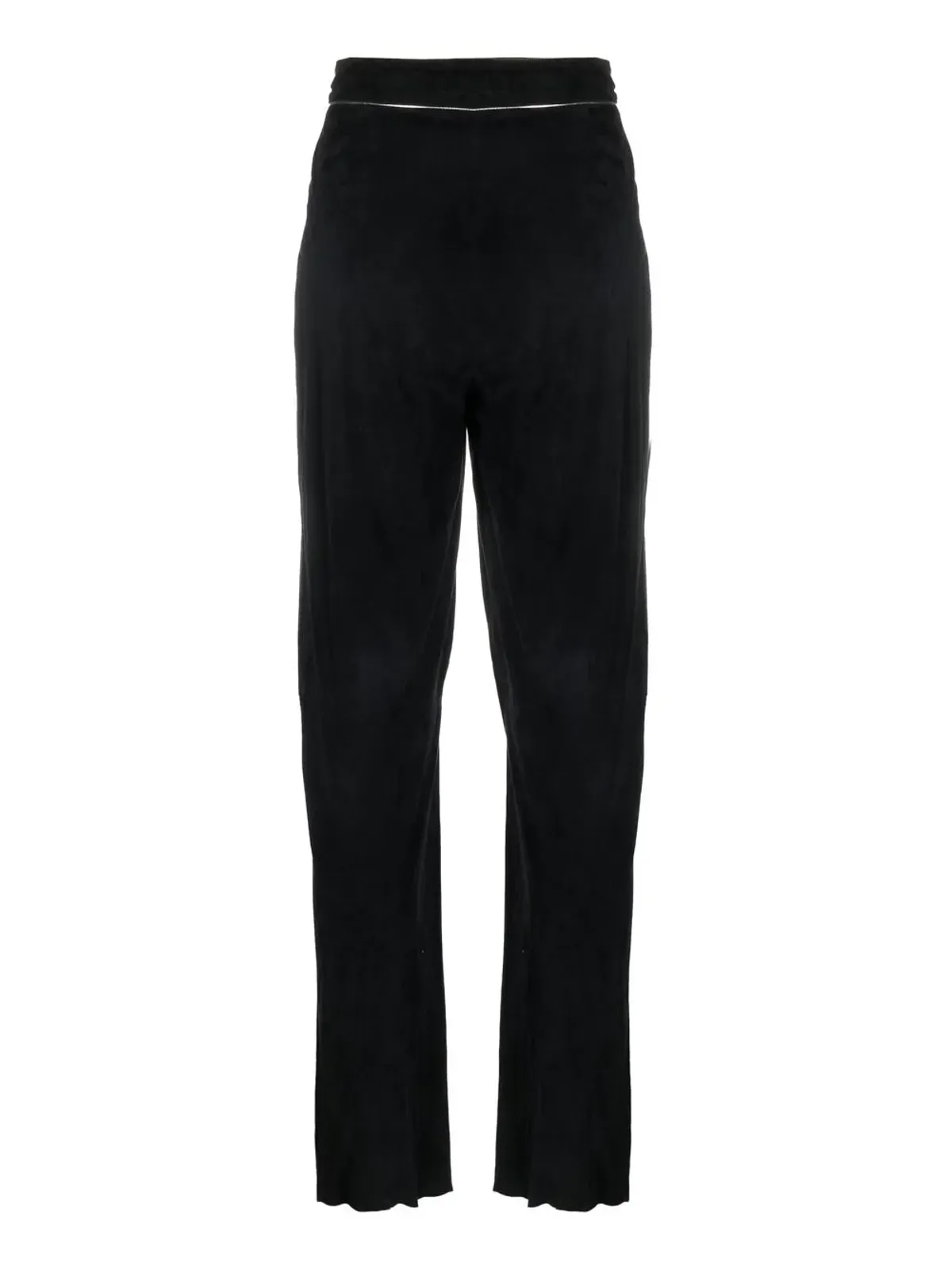 Versace Pre-Owned 1970s ティーウェスト レザー トラウザー - ブラック - 画像2