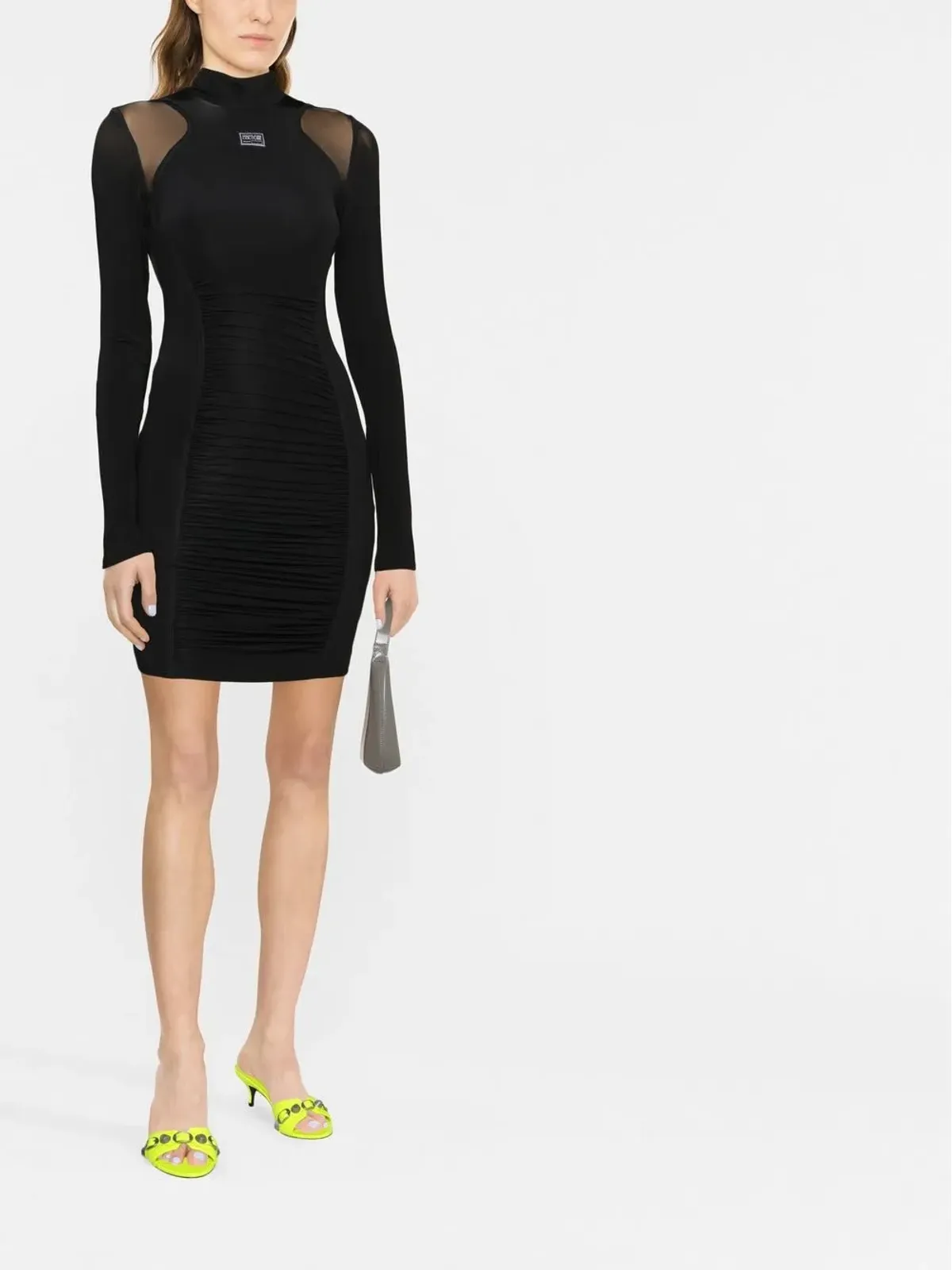 Versace Jeans Couture メッシュパネルミニドレス - 画像2