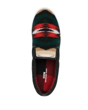 Junya Watanabe MAN アブストラクト柄ウールスニーカー - サムネイル4