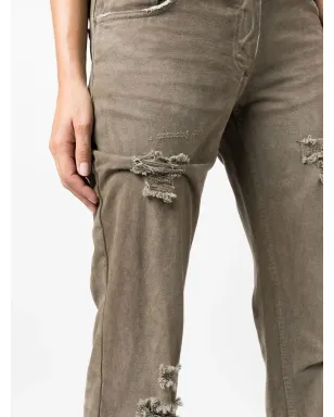 Dolce & Gabbana Pre-Owned 2000s リップドエフェクト ストレートレッグ トラウザー - Neutrals - サムネイル5