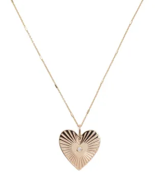 Zoë Chicco 14kt イエローゴールド ラディアントハート ダイヤモンド ネックレス - サムネイル1
