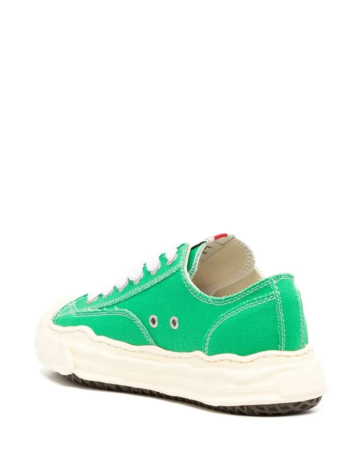 Maison MIHARA YASUHIRO ロー・トップ キャンバス スニーカー グリーン - 画像3
