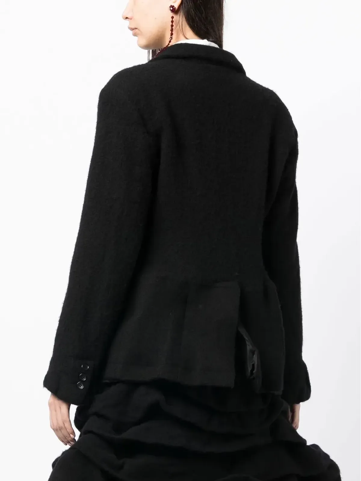 Comme Des Garçons フェルト仕上げのシングルブレストブレザー - 画像4