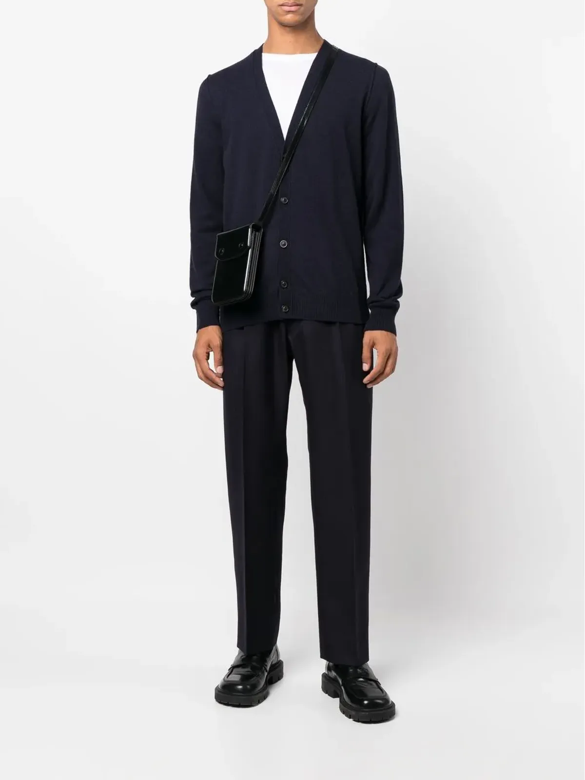 Maison Margiela Vネック カシミヤ カーディガン - 画像2
