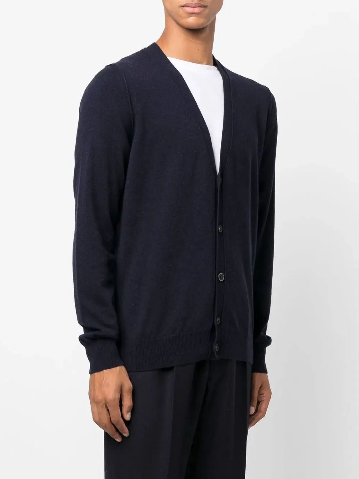Maison Margiela Vネック カシミヤ カーディガン - 画像3