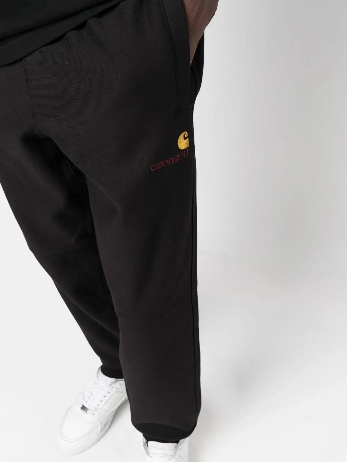 Carhartt WIP ドローストリングウエストのコットンブレンド トラックパンツ - ブラック - 画像5