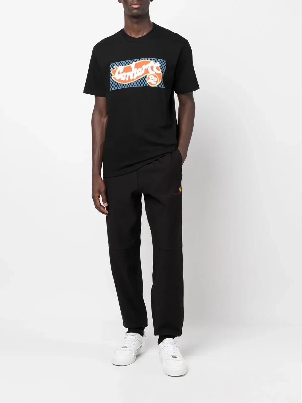 Carhartt WIP ドローストリングウエストのコットンブレンド トラックパンツ - ブラック - 画像2