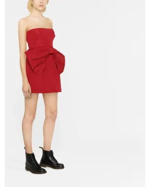 RED Valentino ボウ付きストラップレスミニドレス - サムネイル3