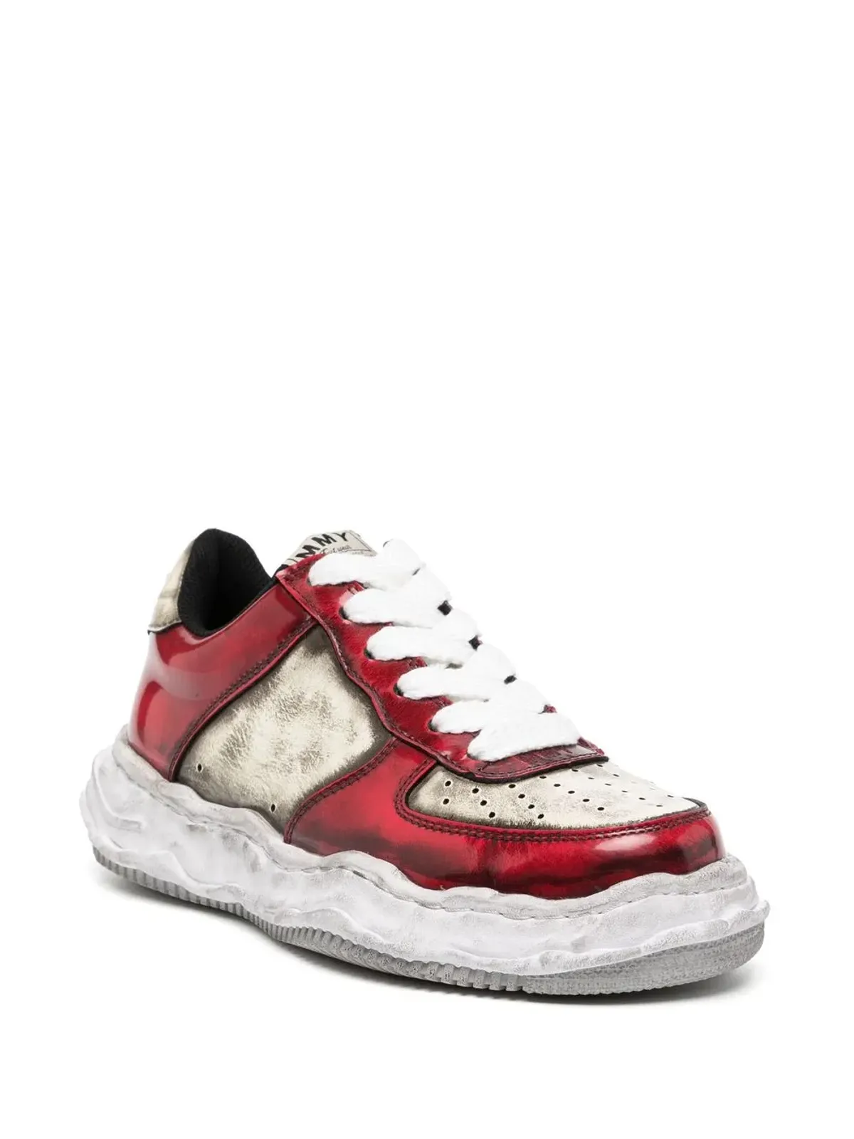 Maison MIHARA YASUHIRO ウェイン distressed ロー・トップスニーカー - 画像2