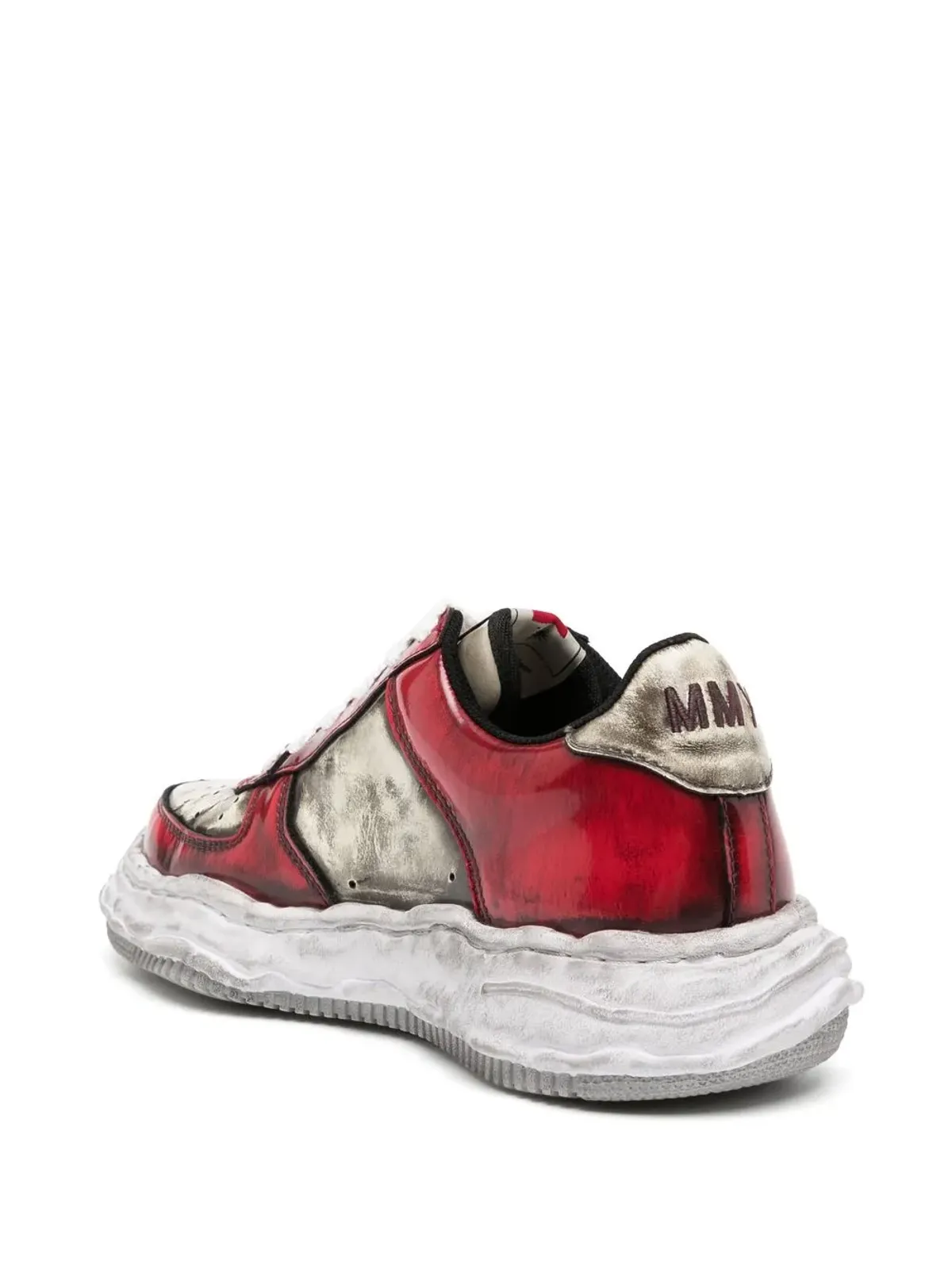 Maison MIHARA YASUHIRO ウェイン distressed ロー・トップスニーカー - 画像3