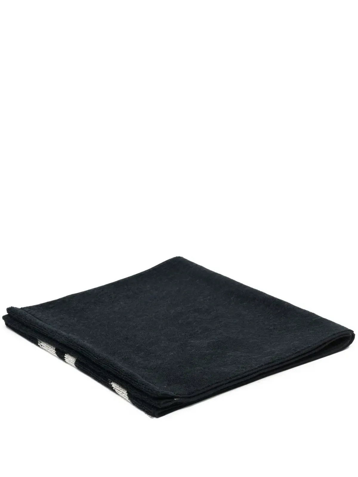 Yohji Yamamoto インターシャ ロゴ タオル - 画像1