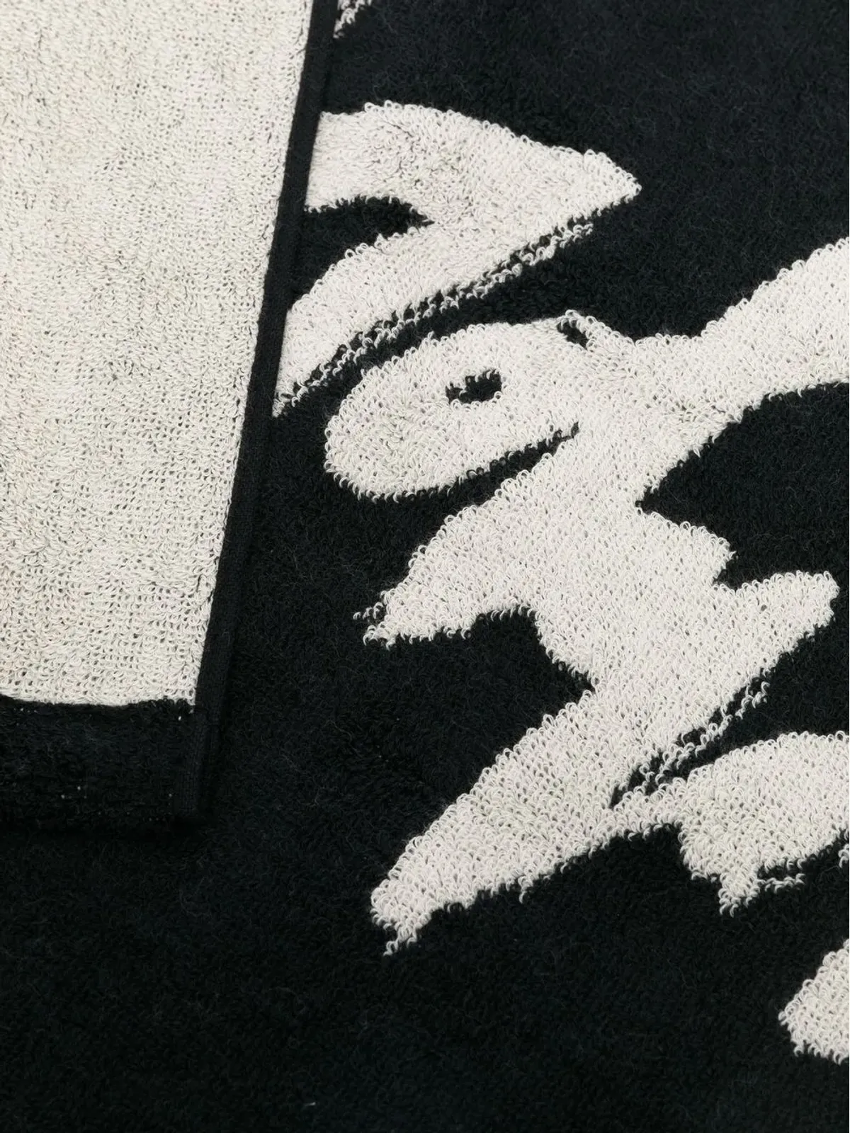 Yohji Yamamoto インターシャ ロゴ タオル - 画像2