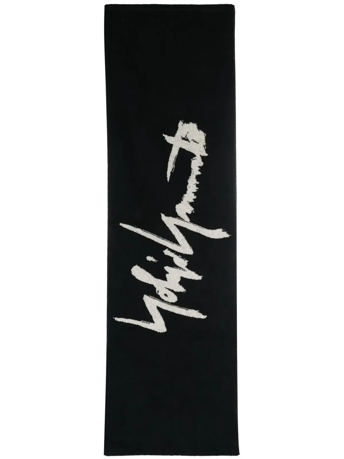 Yohji Yamamoto インターシャ ロゴ タオル - 画像3