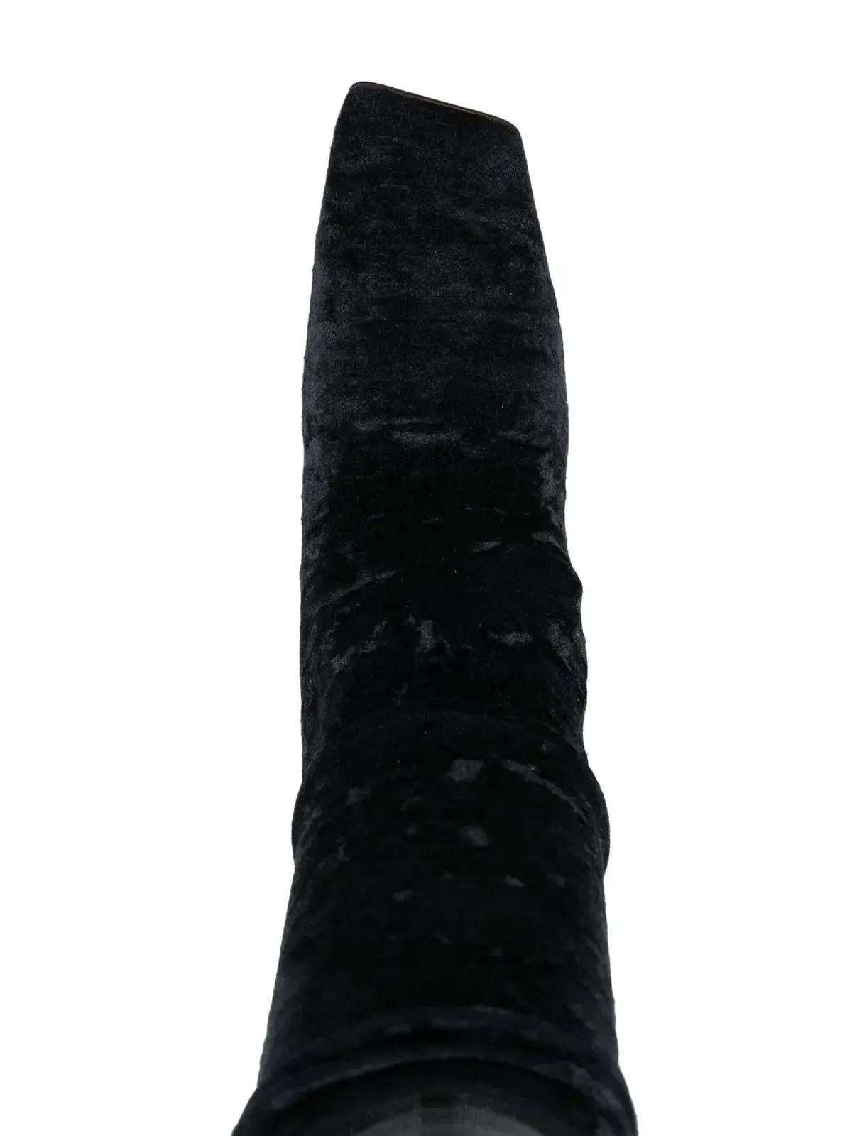 VETEMENTS クラッシュベルベット ソックブーツ - 画像4