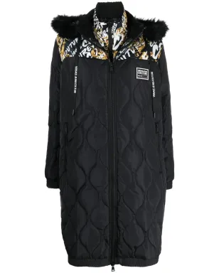 Versace Jeans Couture グラフィックプリント キルティングコート - ブラック - サムネイル1