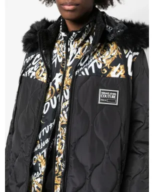 Versace Jeans Couture グラフィックプリント キルティングコート - ブラック - サムネイル5