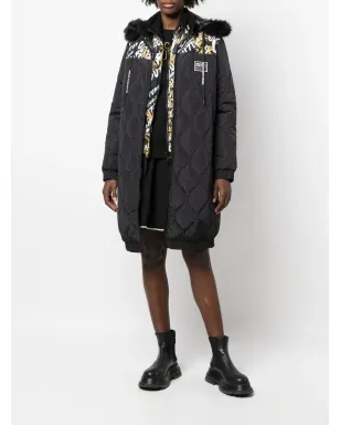 Versace Jeans Couture グラフィックプリント キルティングコート - ブラック - サムネイル2