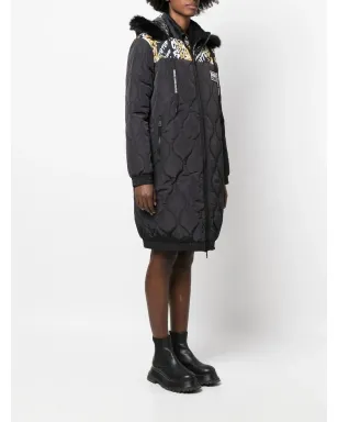 Versace Jeans Couture グラフィックプリント キルティングコート - ブラック - サムネイル3