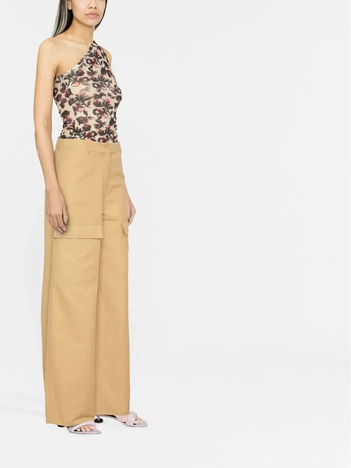 Stella McCartney ワイドレッグ フラップポケット トラウザーズ - 画像4