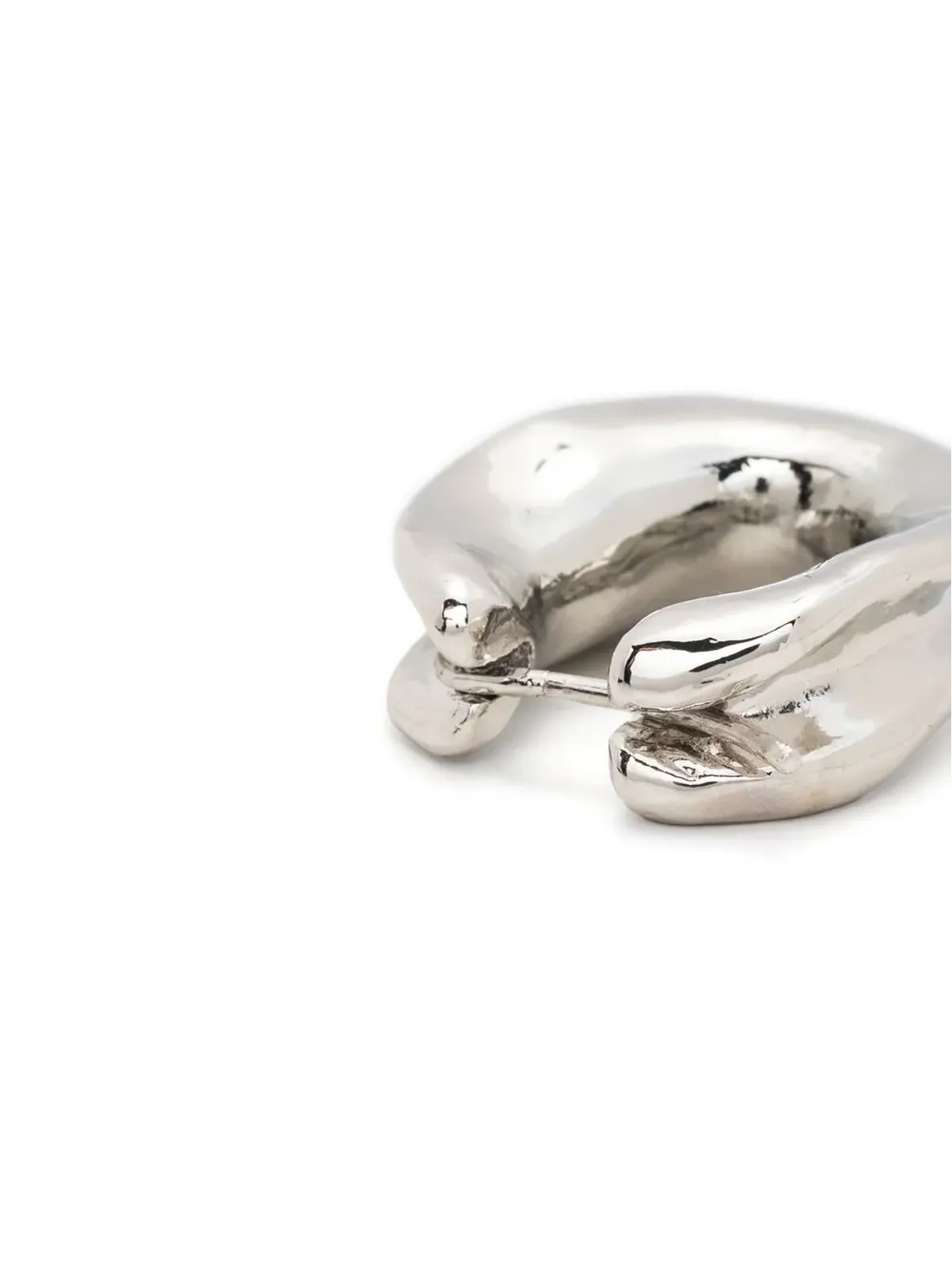 Vann Jewelry アシンメトリック ラウンド フープ ピアス - 画像3
