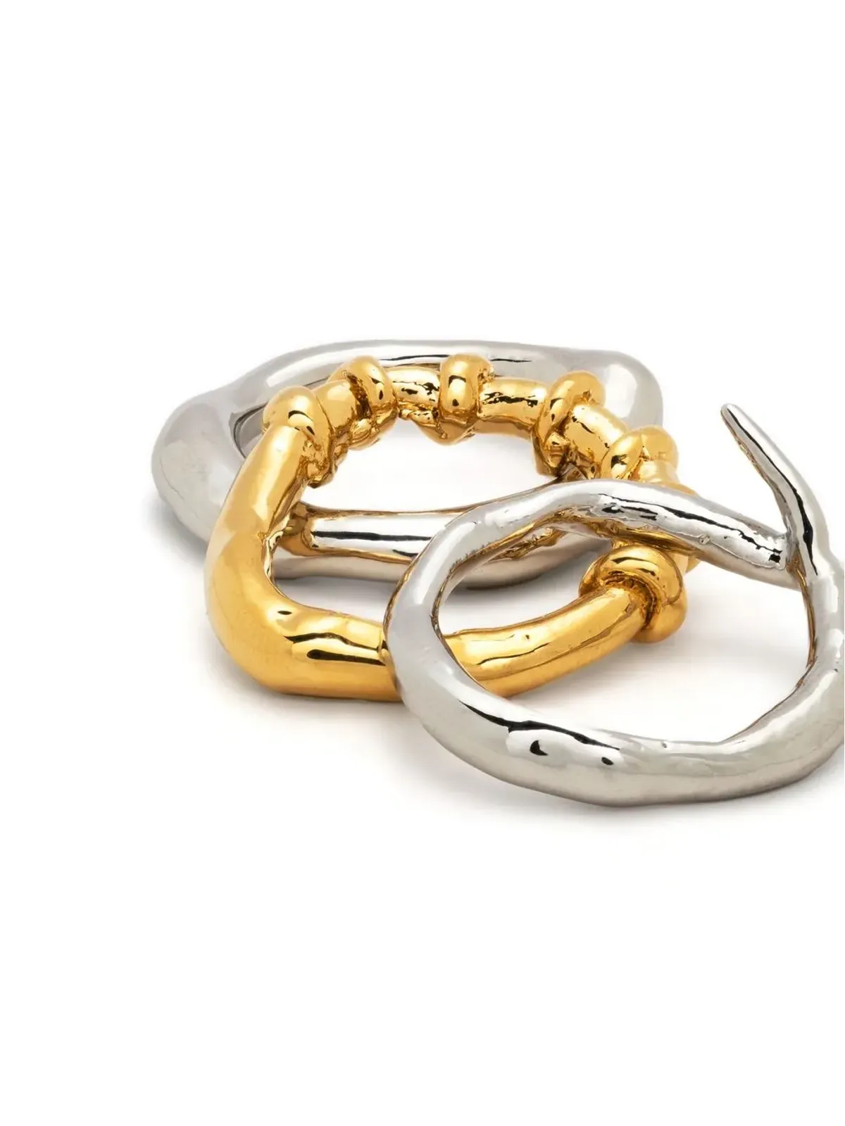 Vann Jewelry 三層スタックリング - シルバー - 画像3