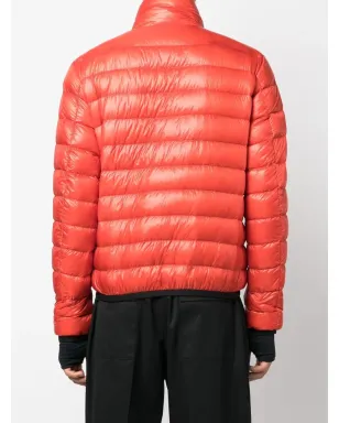 Moncler Grenoble ロゴパッチ付きオレンジのパデッドジャケット - サムネイル4