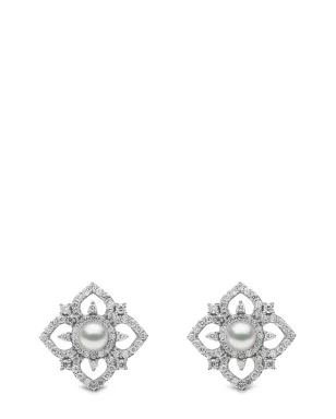 Yoko London 花びらパールとダイヤモンドのイヤリング - サムネイル1