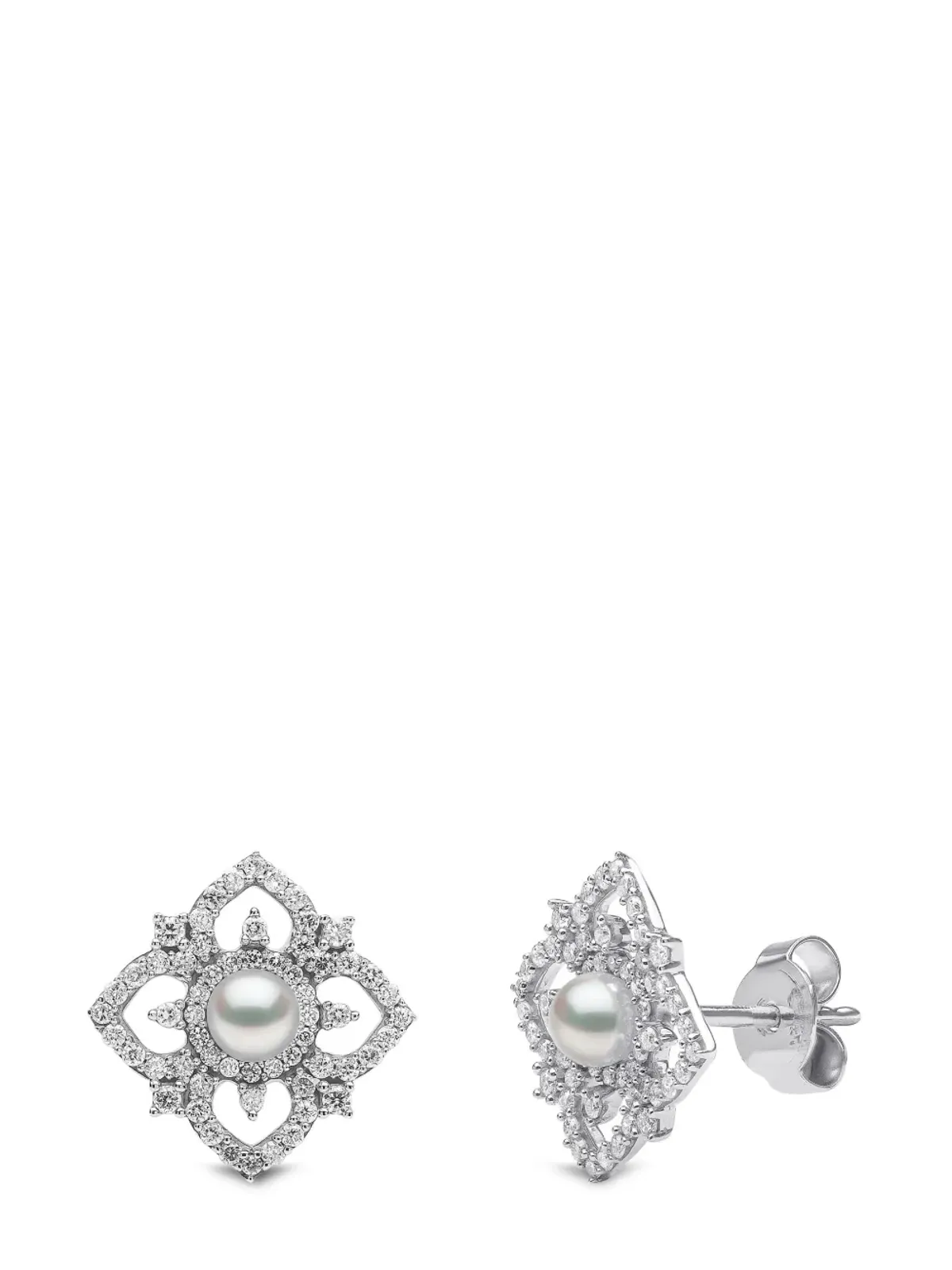 Yoko London 花びらパールとダイヤモンドのイヤリング - 画像2