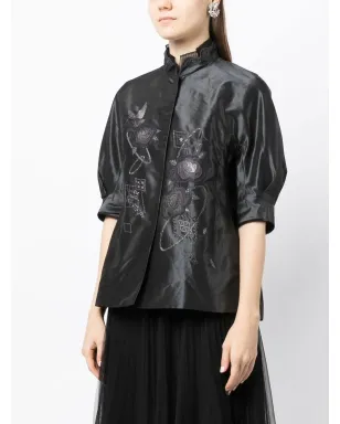 SHIATZY CHEN 刺繍入りシルクパフスリーブジャケット - サムネイル3