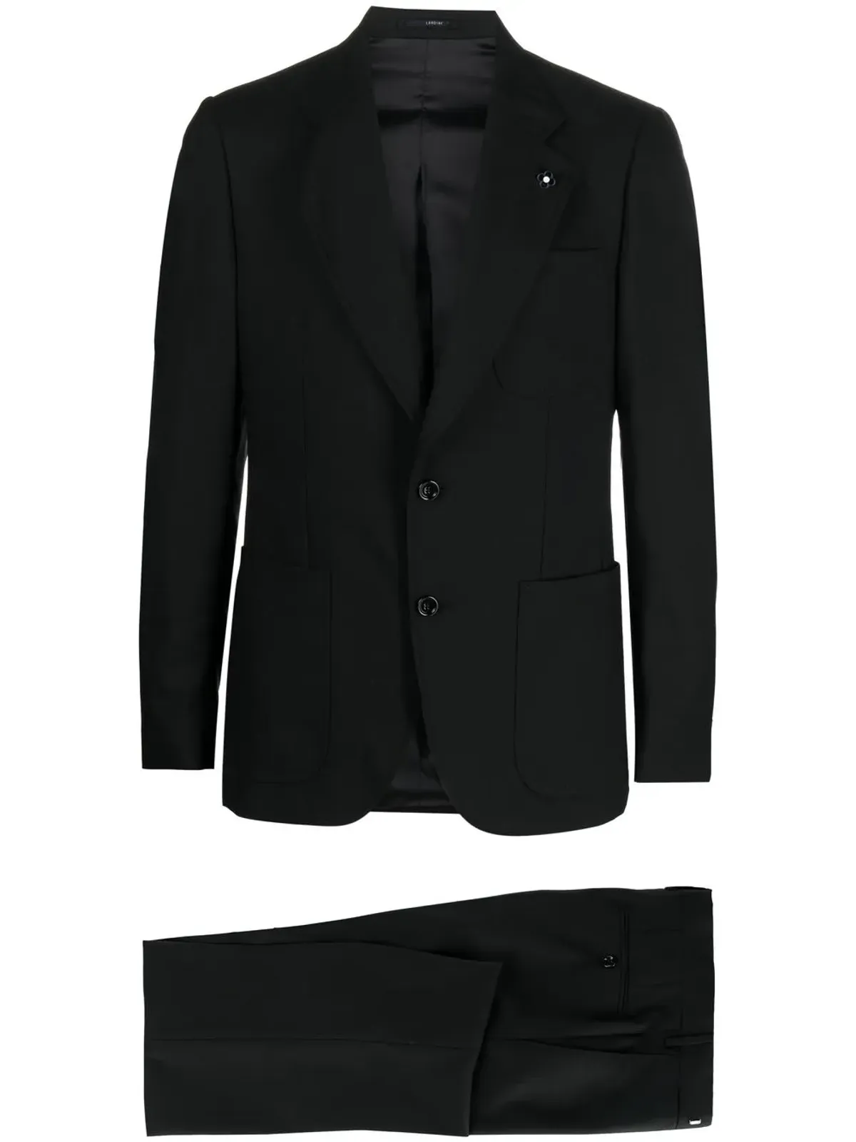 Lardini ウール製シングルブレストスーツ - ブラック - 画像1