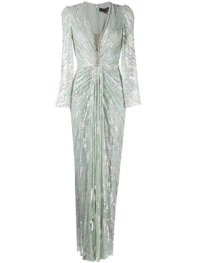Jenny Packham Jenny Packham ダーシー スパンコール装飾ドレス - グリーンの商品画像