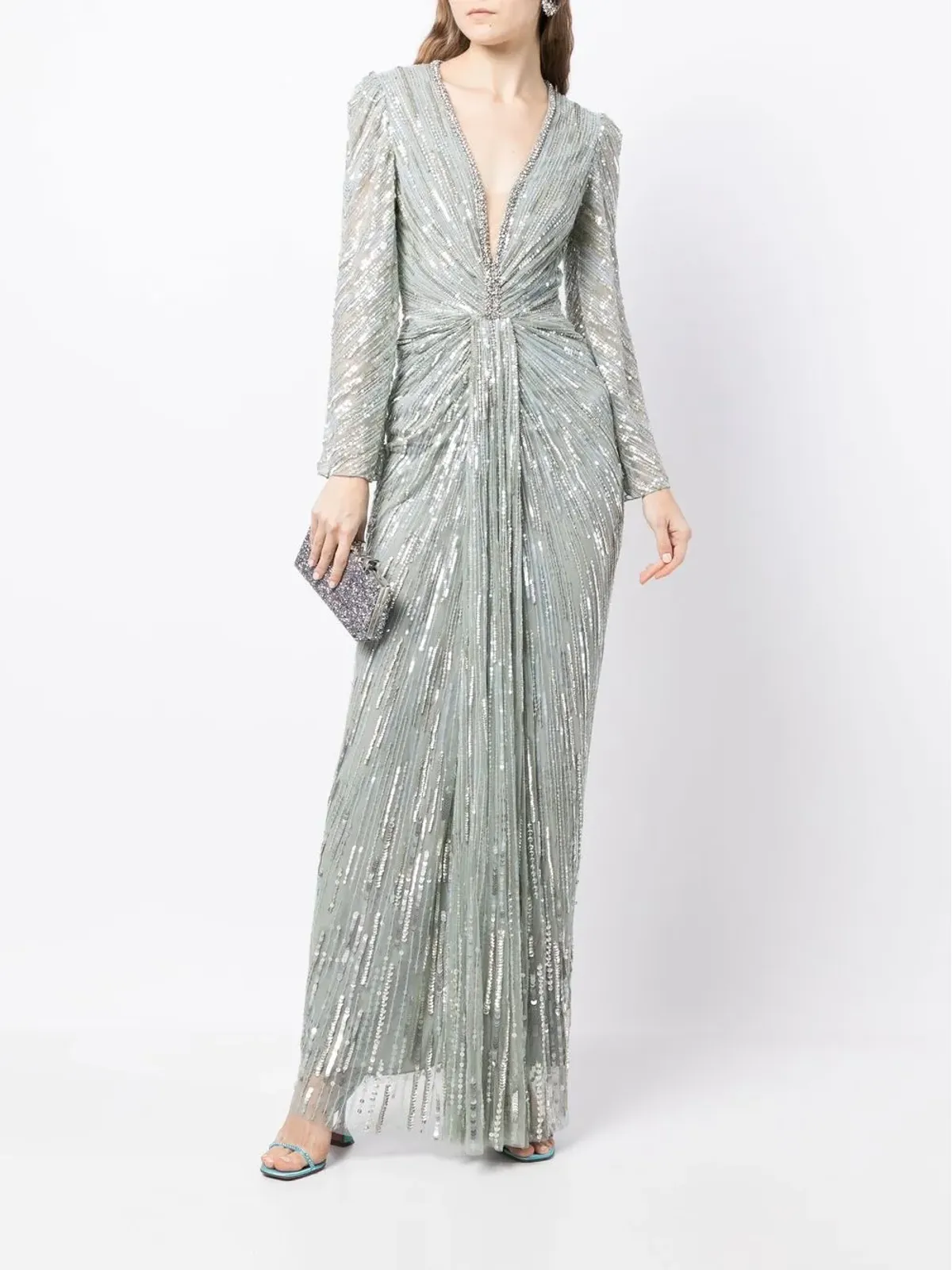 Jenny Packham ダーシー スパンコール装飾ドレス - グリーン - 画像2