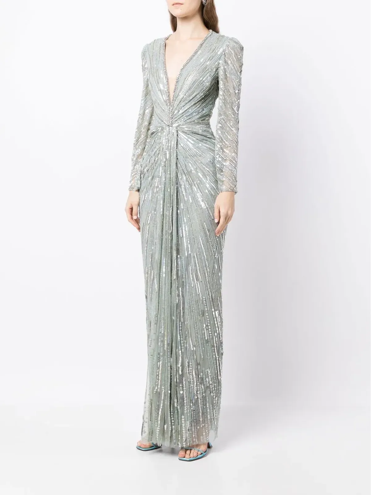Jenny Packham ダーシー スパンコール装飾ドレス - グリーン - 画像3